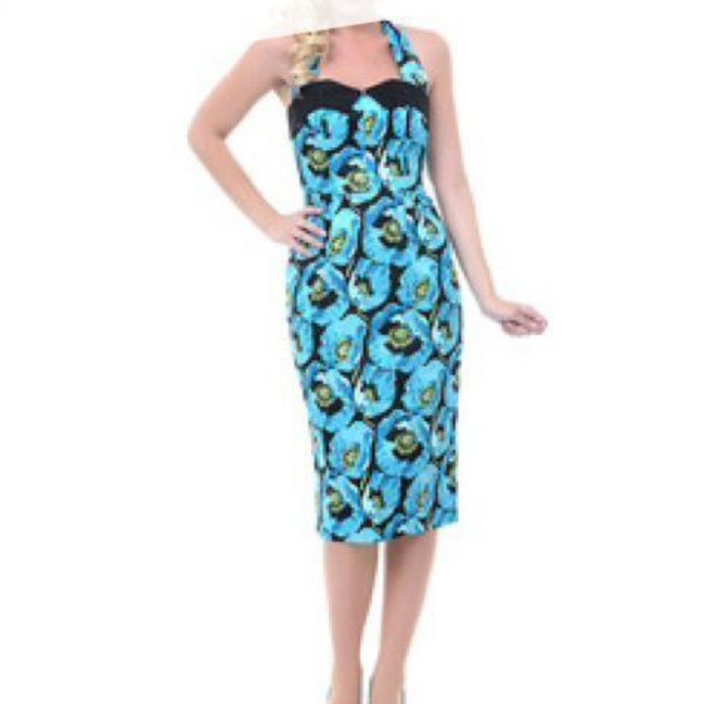 Tatyana Betty Page Poppy Blue Dress